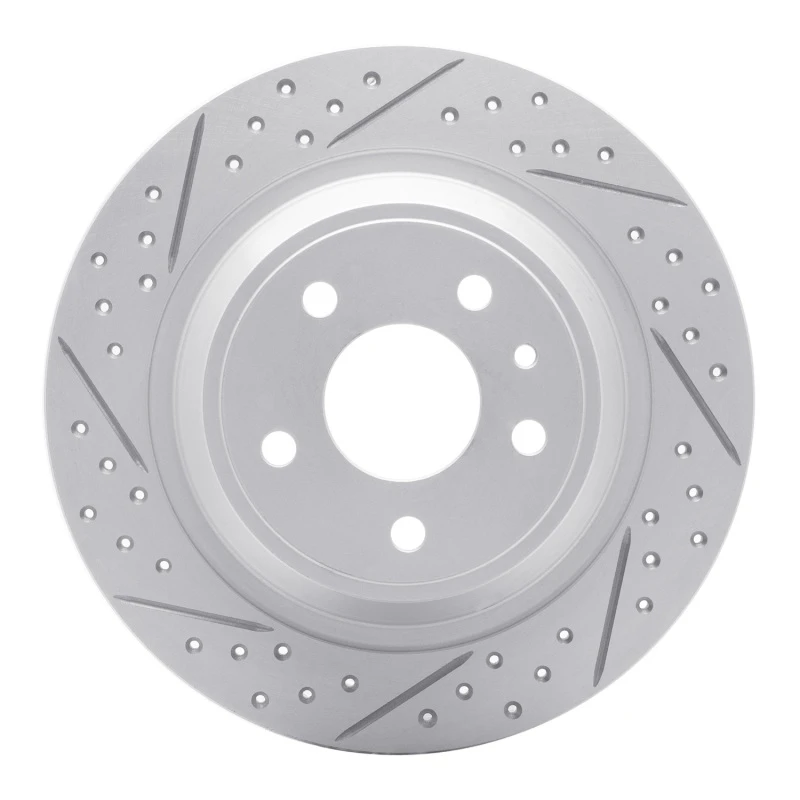 DFC 13-20 Ford Fusion Rear Left Drilled & Slotted Geoperformance Rotor