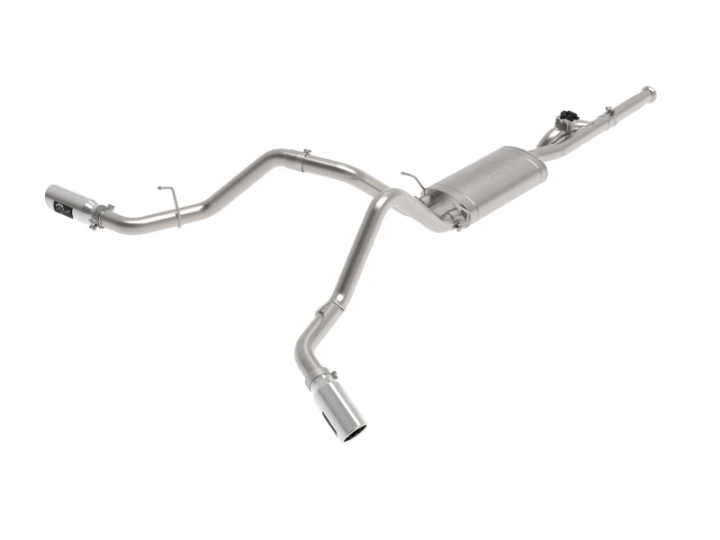 aFe Gemini XV Cat-Back Exhaust System GM Trucks 09-18 V6-4.3/V8-4.8/5.3L- Cut-Out Polished