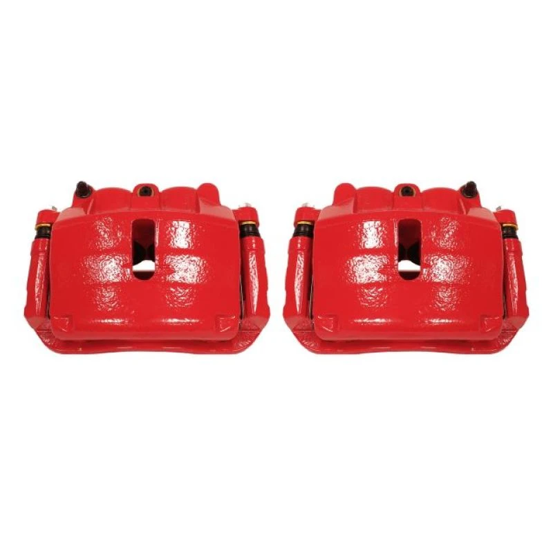 Power Stop 2009 Ford F-150 Front Red Calipers w/Brackets - Pair