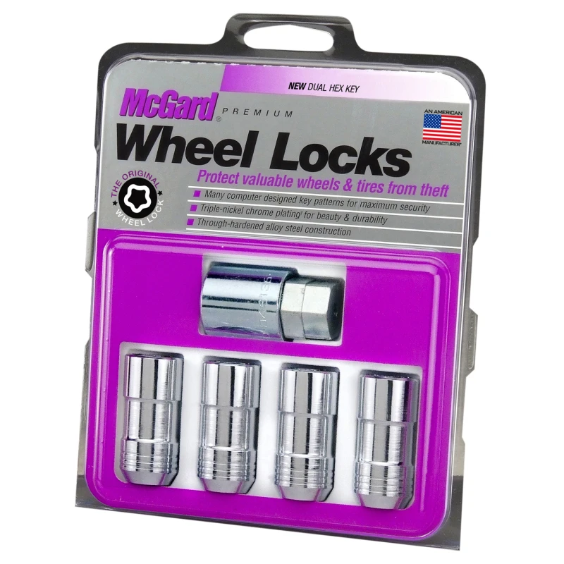 mcgard_24210-67940094a377b McGard Wheel Lock Nut Set - 4pk. (Cone Seat) M14X1.5 / 21mm & 22mm Dual Hex / 1.965in. L - Chrome
