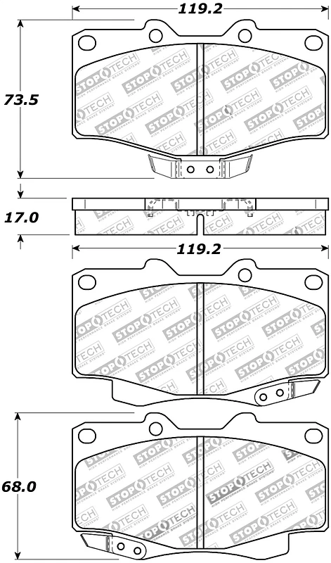 StopTech Street Touring 95-09 Toyota 4Runner/Tacoma/Hilux Front Brake Pads