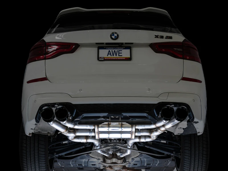 AWE Tuning 20-25 BMW X3 M/M Comp (F97) AWD SwitchPath Axle-back Exhaust - Diamond Black Tips