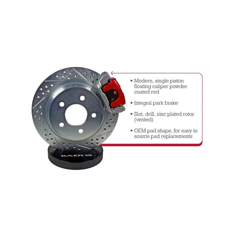 Baer Brakes 78-88 GM G-Body 11.65in Classic Series Rear Brake Kit - Red