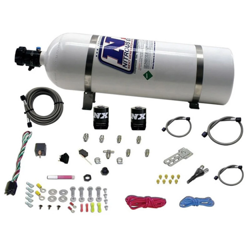 Nitrous Express All Sport Compact EFI Einzel-Düsen-Nitrous-Kit (35-50-75 PS) mit 15lb-Flasche
