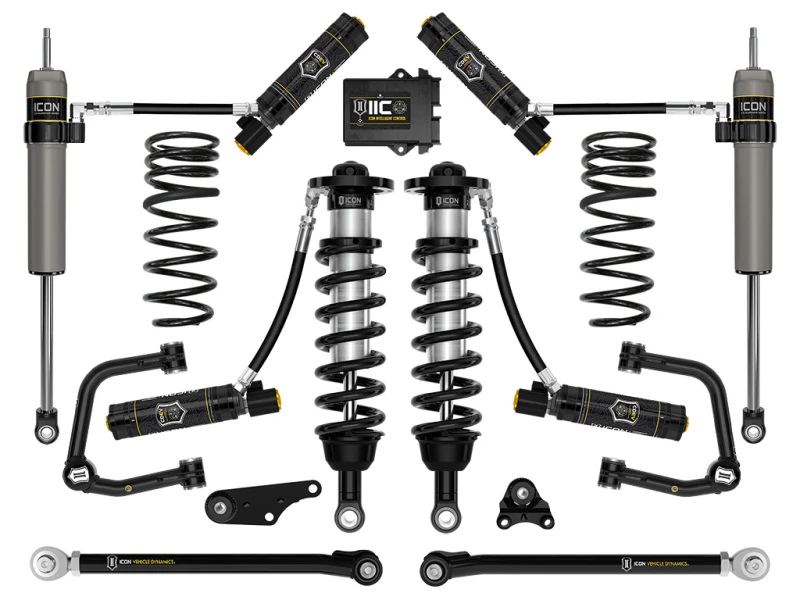 ICON 1,25 Zoll-3 Zoll Stage 10 Federungssystem Tubular mit Dreifach-Rate-Feder für 2024+ Toyota Tacoma