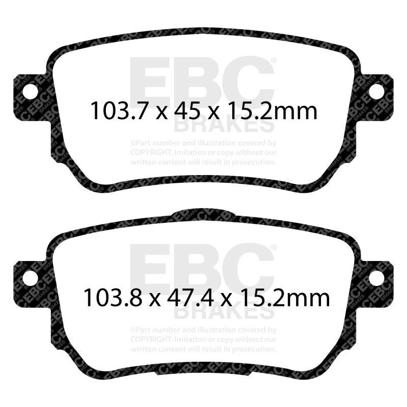 EBC 2021+ Nissan Rogue Sport 2.0L Greenstuff Rear Brake Pads