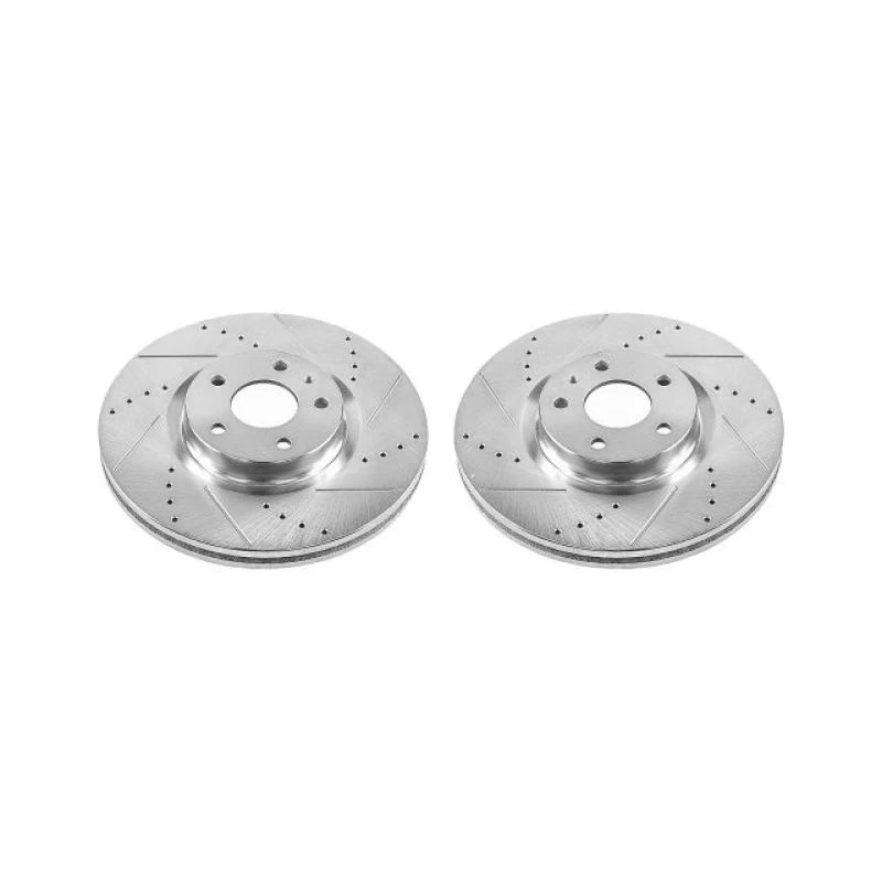 Power Stop 13-19 Ford Fusion Front Evolution Drilled & Slotted Rotors - Pair