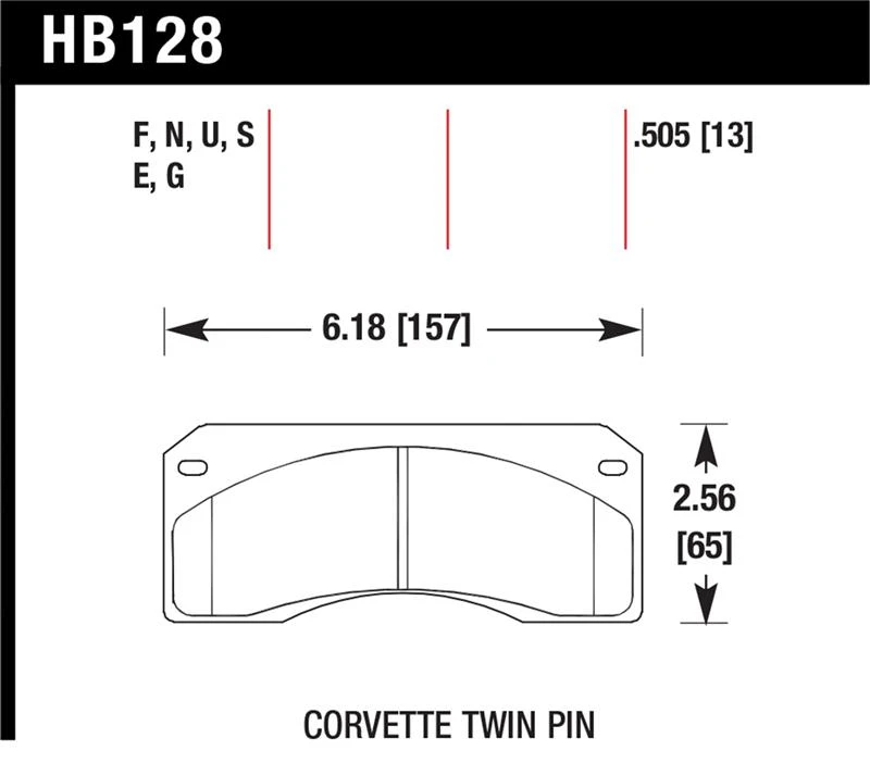 Hawk Corvette Twin Pin DTC-70 Rennbremsbeläge