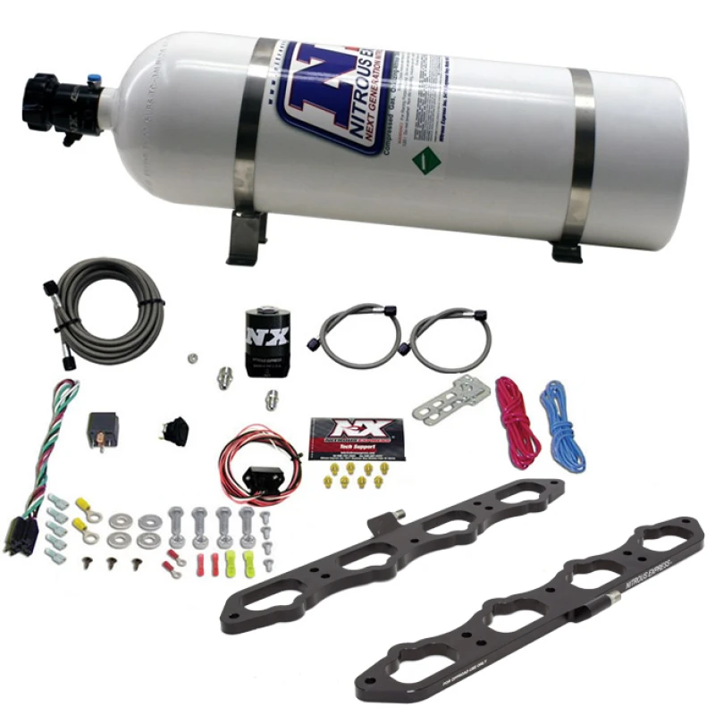 Nitrous Express 2018+ Ford 5.0L Coyote Trocken Direkt Port Platten System mit 15lb Flasche