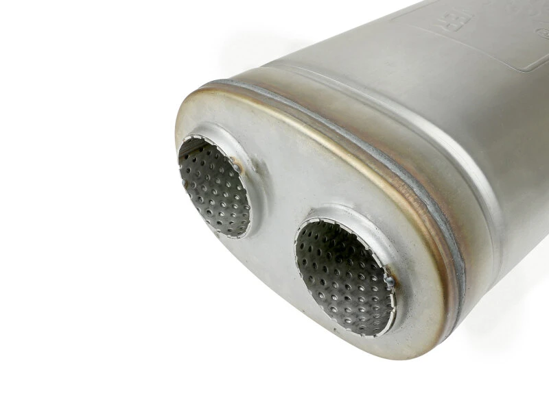 aFe MACH Force-Xp Muffler 2-1/2 IN Dual Inlet/Dual Outlet 5 IN H x 8 IN W x 18 IN L - Oval Body