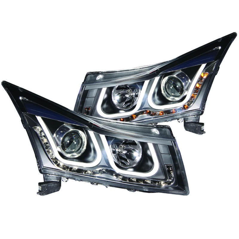 ANZO 2011-2015 Chevrolet Cruze Projektorscheinwerfer mit U-Bar Schwarz