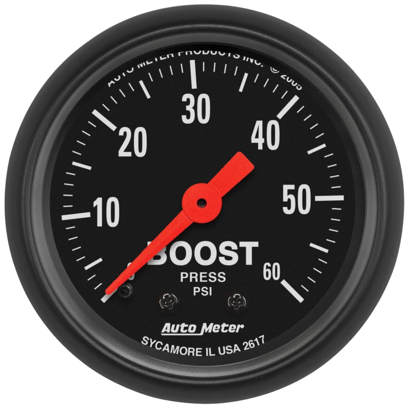 Autometer Z-Serie 52mm 0-60 PSI Mechanischer Boostdruckmesser