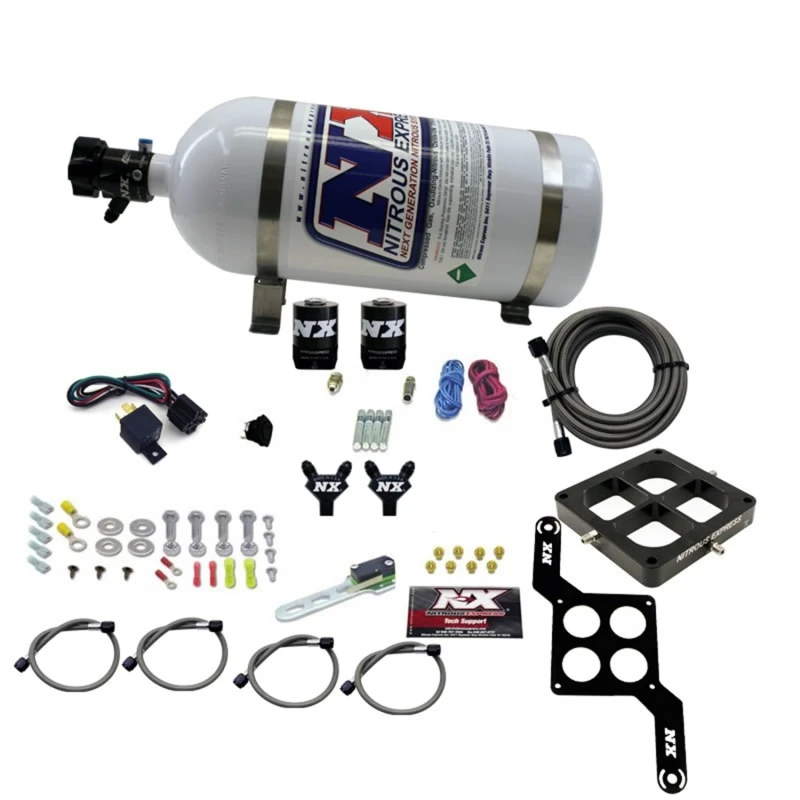 Nitrous Express Dominator Billet Crossbar Stage 6 Nitrous Kit (50-300PS) mit 10lb Flasche