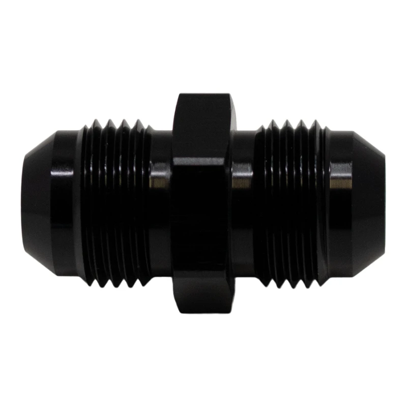 DeatschWerks 8AN Male Flare to 8AN Male Flare Coupler - Anodized Matte Black