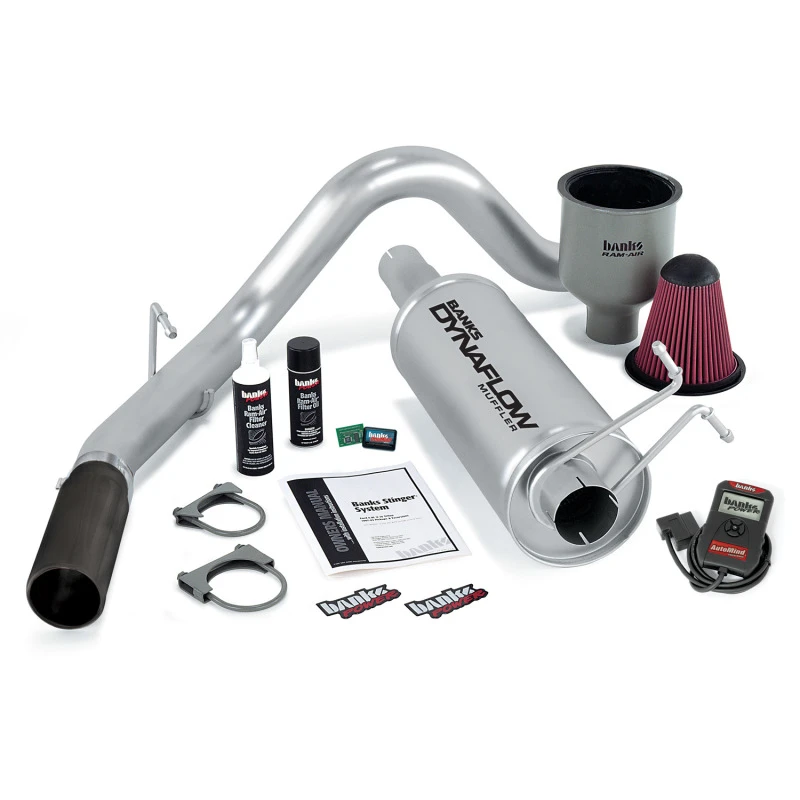 Banks Power 99-04 Ford 6.8L Excursion Stinger-System mit AutoMind - SS Single Exhaust mit schwarzer Spitze