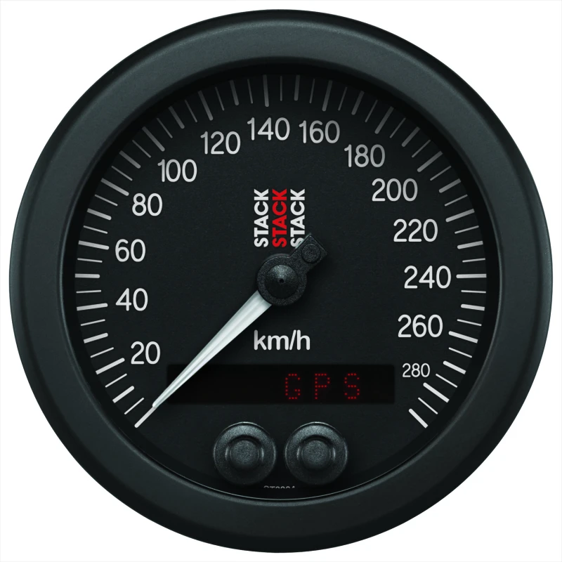 Autometer Stack-Instrumente 88mm 0-290 KM/H GPS-Tachometer - Schwarz