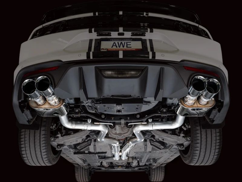 AWE 18-23 S550 Mustang GT SwitchPath Exhaust - Chrome Silver Tips
