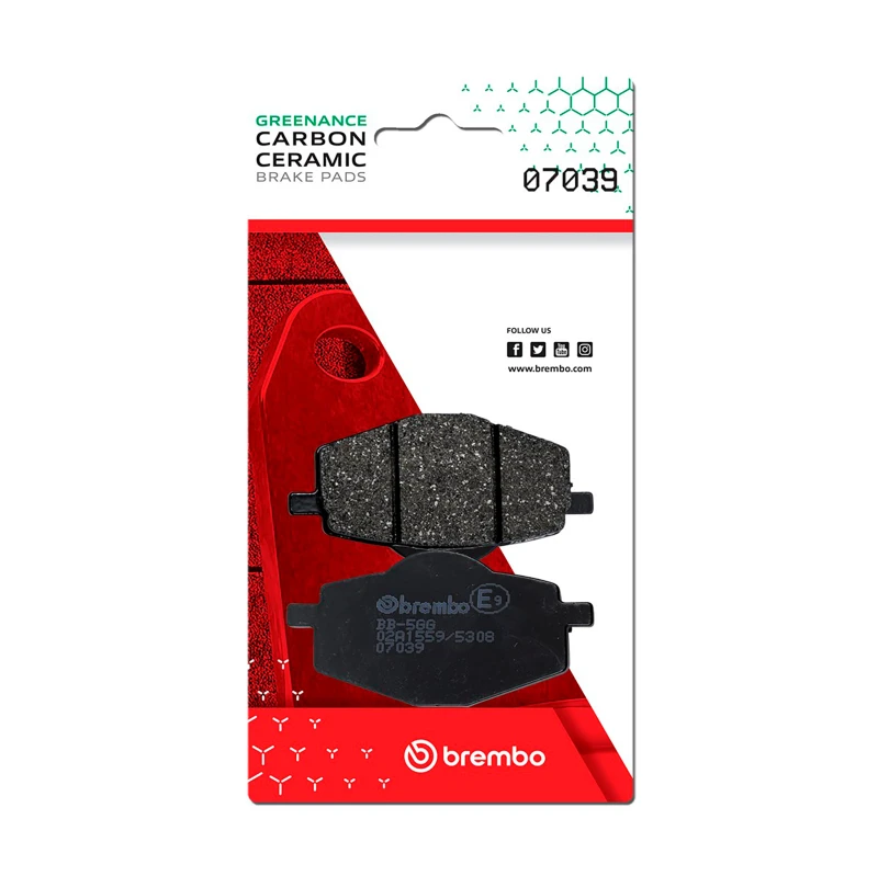 Brembo OE Carbon Ceramic Brake Pad - Rear for Mbk Flame, Yamaha Dt, Yamaha Tzr, Yamaha Xc, Yamaha Crypton