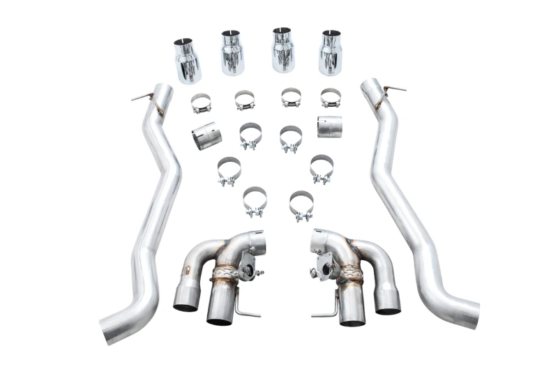 AWE Tuning 18-19 BMW M5 (F90) 4.4T AWD SwitchPath Axle-back Auspuff - Chrom Silber Spitzen