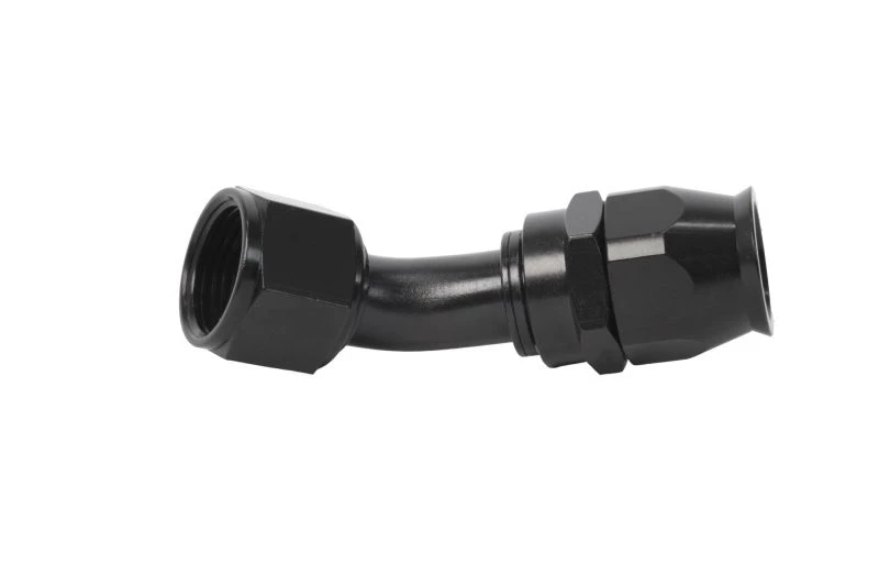 Aeromotive PTFE Schlauch-Endstück - AN-12 - 45 Grad - Schwarz Eloxidiert