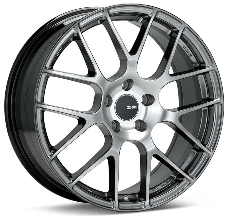 Enkei Raijin 18x8.5 50mm Offset 5x114.3 Bolt Pattern 72.6 Bore Diameter Hyper Silver Wheel