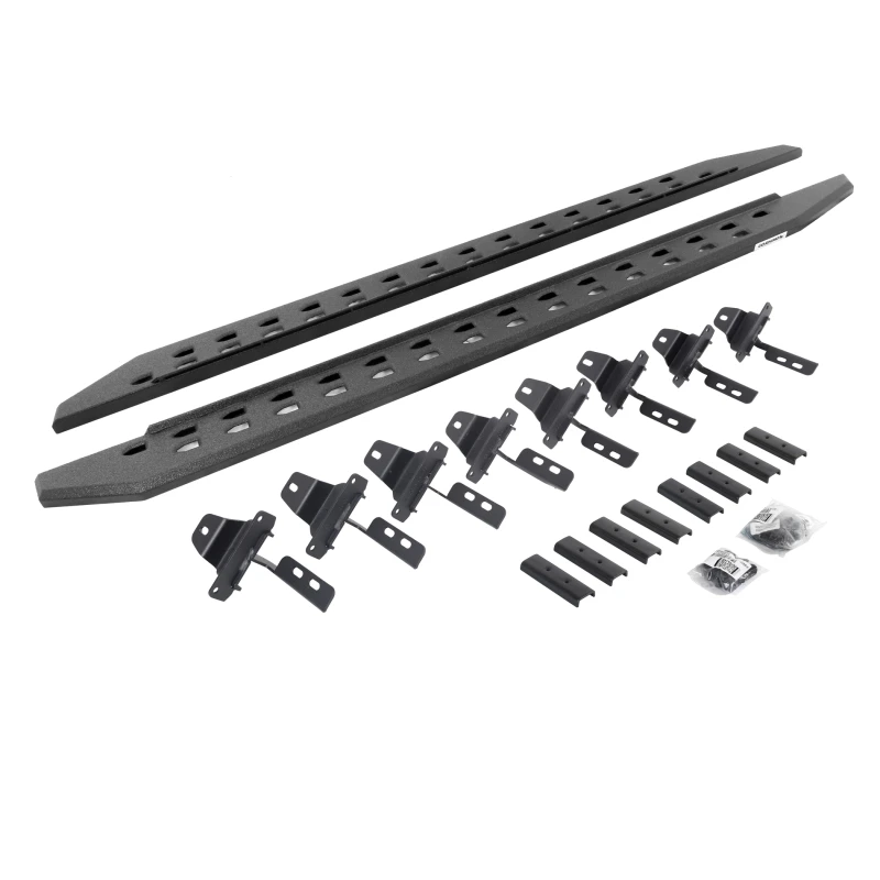 Go Rhino 20-22 Jeep Gladiator JT 4DR RB20 Slim Laufbretter Kit (Inkl. Halterungen) - Bedliner Beschichtung