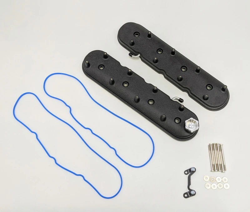granatelli-motor-sports_640367-67933fda0c642 Granatelli 96-22 GM LS Standard Hieght Valve Cover w/Angled Coil Mount - Blk Wrinkle (Pair)
