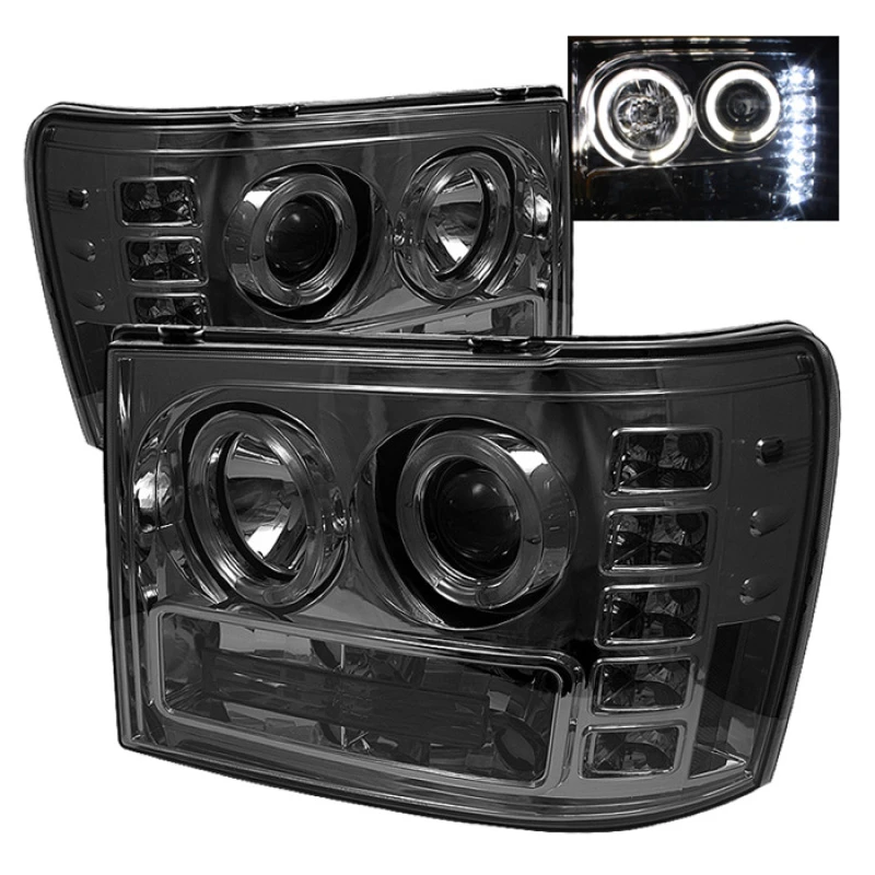 spyder_5010629-6794b3efe86c2 Spyder GMC Sierra 1500/2500/3500 07-13 Projector Headlights LED Halo- LED Smoke PRO-YD-GS07-HL-SM