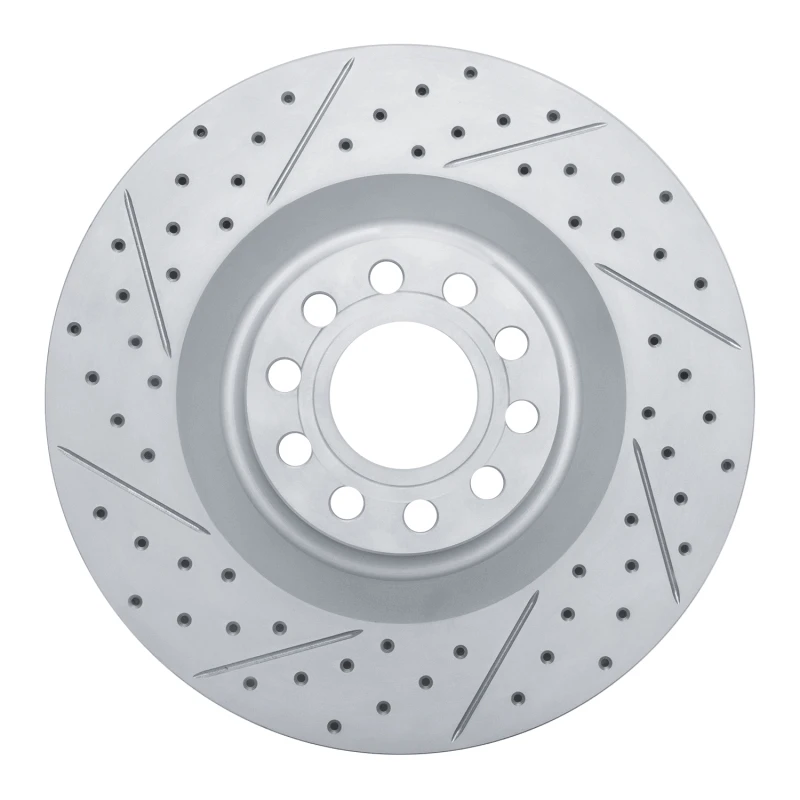 DFC 01-03 Audi S8 Front Left Drilled & Slotted Geoperformance Rotor