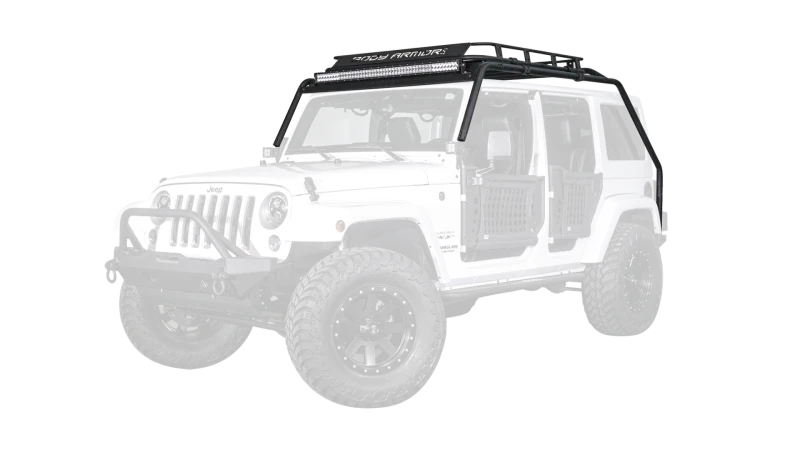 Body Armor 4x4 Windschutzscheiben-Lichtbalken für 2007–2018 Jeep Wrangler JK