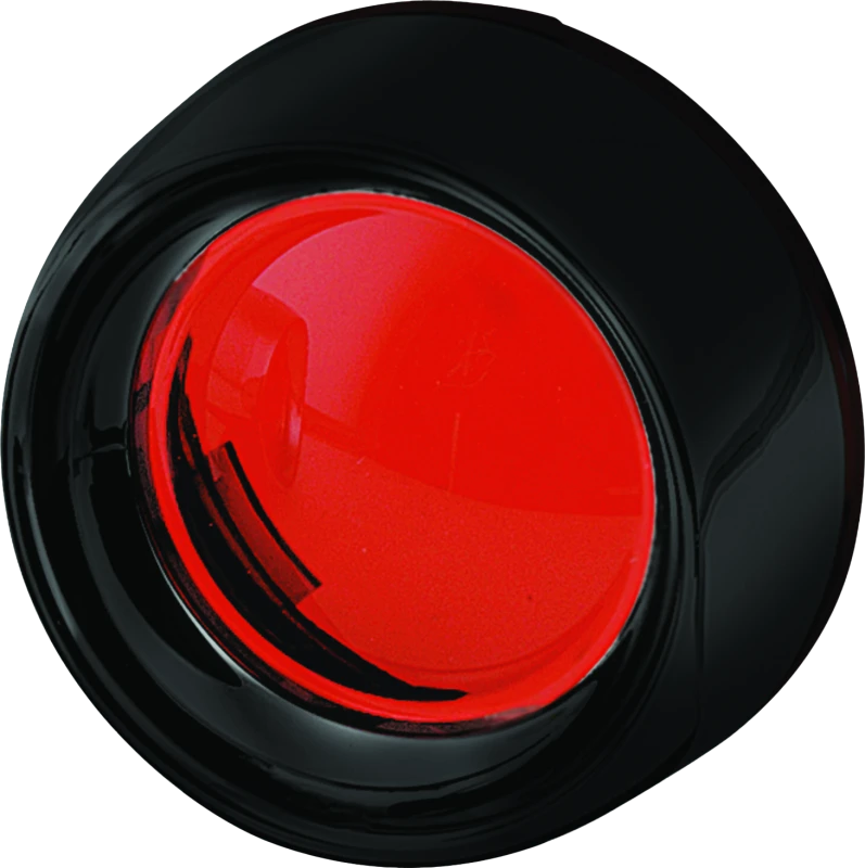 Kuryakyn Deep Dish Bezels Red Lens Gloss Black