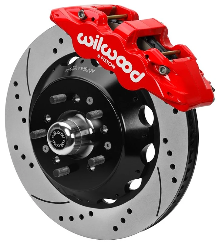 Wilwood Aero6 Große Bremse Vorne Kit 14,00 Zoll D/S Rot 67-69 Chevrolet Camaro mit Wilwood AFX Pro Spindel