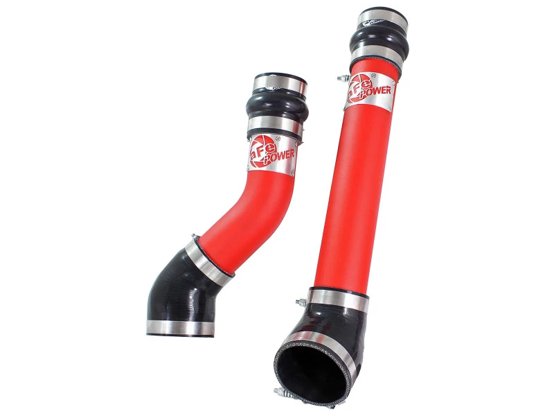 aFe Bladerunner Intercooler-Rohre Heiß- und Kaltseite 3,5 Zoll 94-02 Dodge Diesel Trucks L6-5,9L (td) - Rot