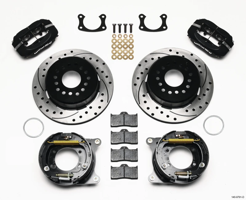 Wilwood Forged Dynalite P/S Parkbremse Kit Gebohrt Neuer Big Ford 2,50 Zoll Offset Vordere Bremse