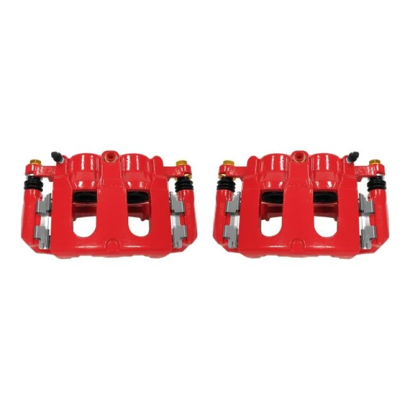 powerstop_S5214-6794599626875 Power Stop 11-17 Ford Explorer Front Red Calipers w/Brackets - Pair
