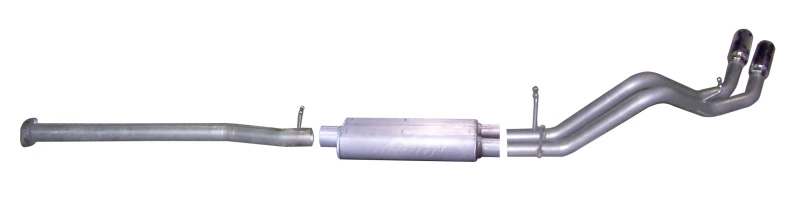 Gibson 07-09 Chevrolet Silverado 1500 LT 6.0L 2.25in Kat-Back-Dual-Sport-Auspuff - aluminisiert