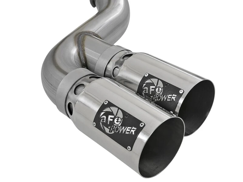 aFe Power 15-16 Ford F250/F350 6,7L Diesel Rebel XD 4 Zoll 409 SS DPF-Back Auspuffanlage - Polierte Endrohre