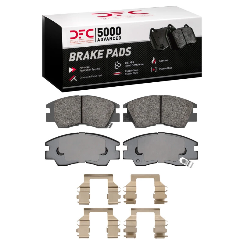 DFC 86-8 Dodge Van 1000 (Mexico) Front 5000 Advanced Ceramic Brake Pads and Hardware Kit
