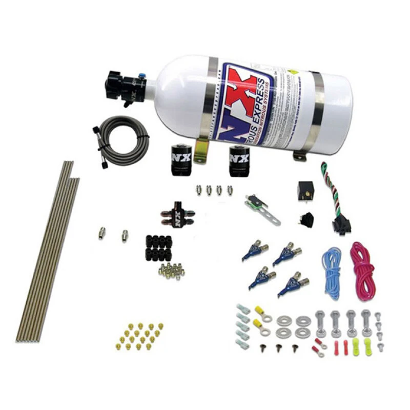 Nitrous Express 4 Cyl Gasoline EFI Nitrous Kit (50-250HP) w/10lb Bottle