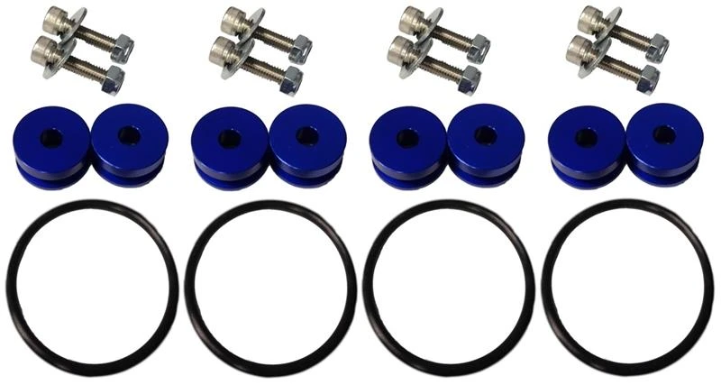 Torque Solution Billet Bumper Quick Release Kit Combo (Blue): Universal