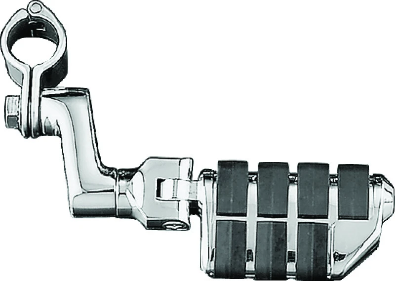 Kuryakyn Dually ISO Offset Highway Pegs With 1-1/4inch Clamp Chrome (Pair)