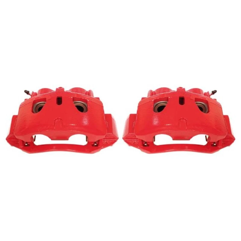 Power Stop 11-19 Chevrolet Silverado 2500 HD Front Red Calipers w/Brackets - Pair