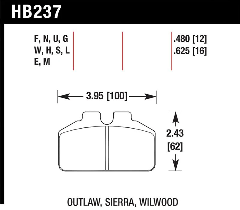 Hawk Wilwood BBK/Ap Racing/Outlaw HPS Straßenbremsbeläge