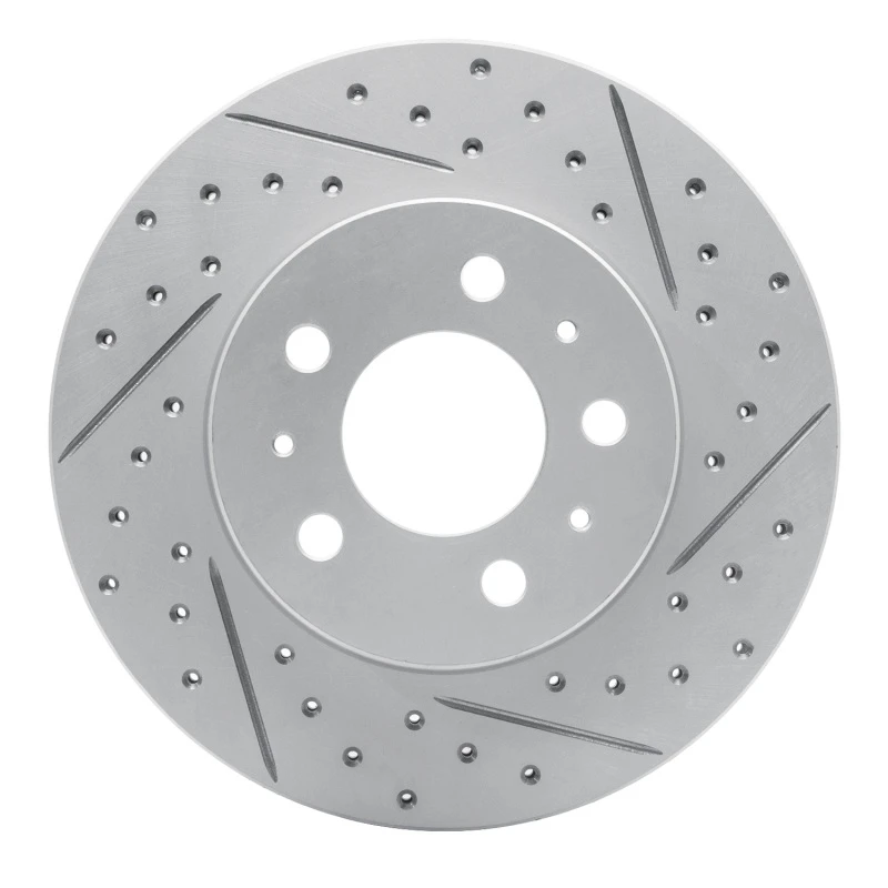 DFC 95-97 Ford Crown Victoria Front Right Drilled & Slotted Geoperformance Rotor