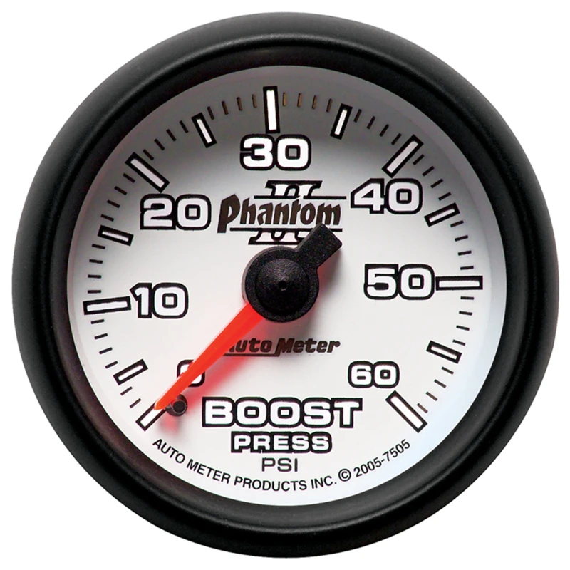 Autometer Phantom II 52,4mm Mechanisches 0-60 PSI Boost-Manometer