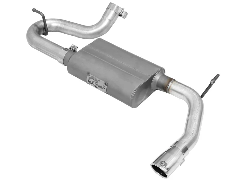 aFe Scorpion 2-1/2 Zoll Alu-Stahl Axle-Back Auspuff mit polierter Spitze 07-18 Jeep Wrangler JK V6-3.6/3.8L