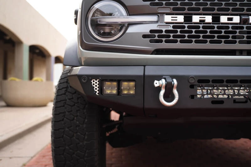 DV8 Offroad 2021+ Ford Bronco Bumper- Accommodates 20in Dual Row Light Bar & (4) 3in Pod Light Mount
