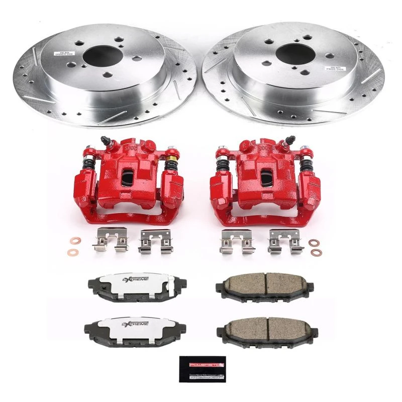 Power Stop Rear Z26 Street Warrior Brake Kit w/Calipers for 2005 Subaru Legacy