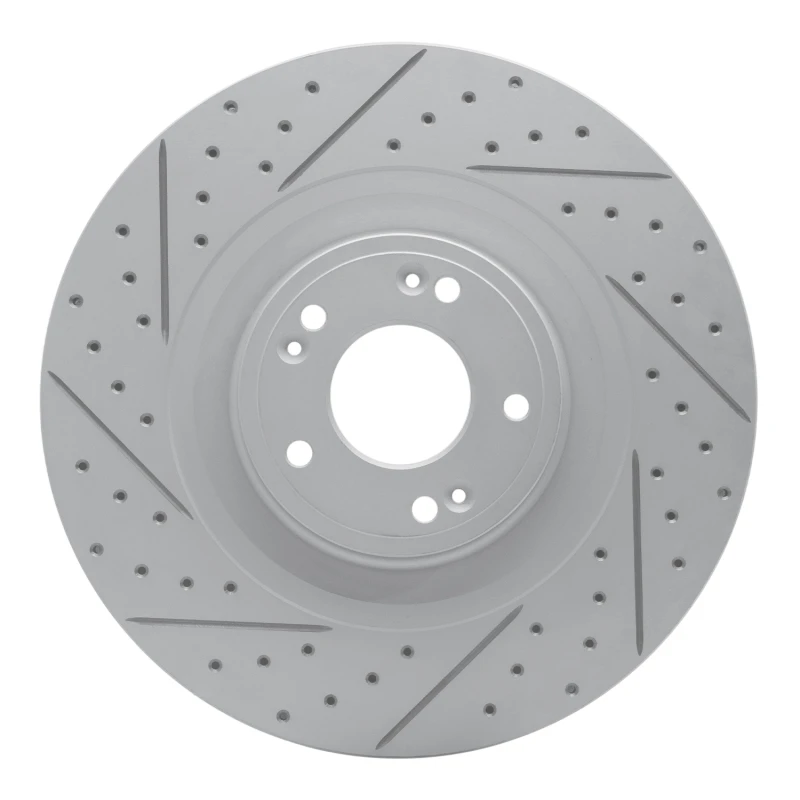 DFC 12-17 Genesis G80 Front Left Drilled & Slotted Geoperformance Rotor
