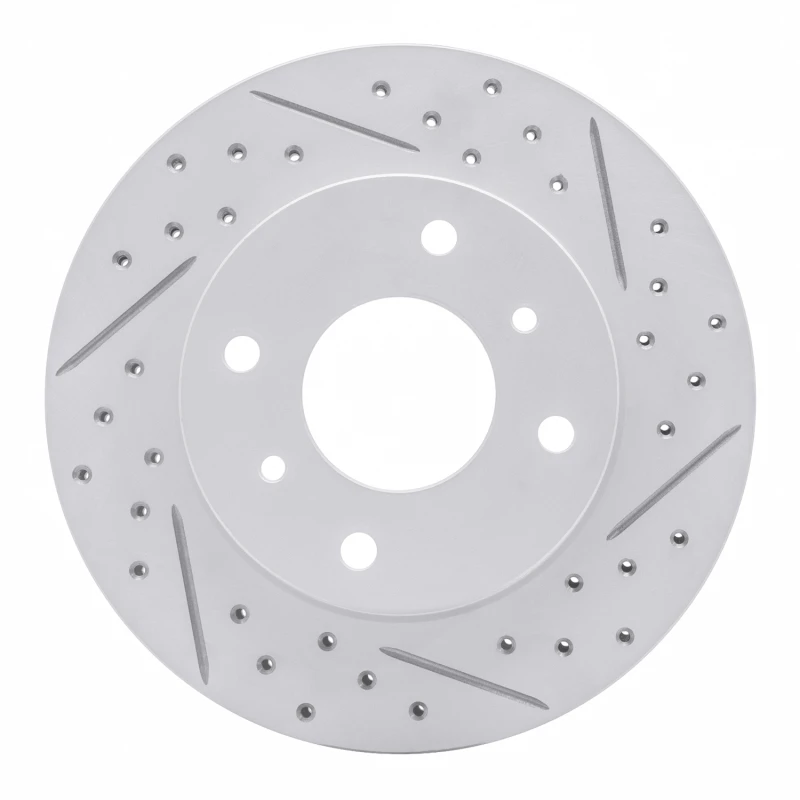DFC 89-13 Infiniti G20 Front Right Drilled & Slotted Geoperformance Rotor